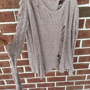 Distressed LS shirt